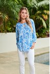 KEYHOLE TOP - blue pais